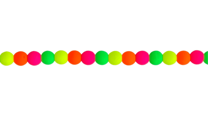 Round Bead 4mm Neon 40bds/str