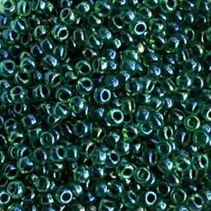 Rocalla Miyuki #11 Dark Blue Lined Green AB