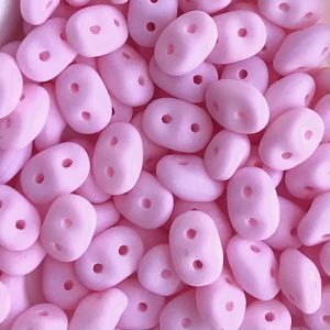SuperDuo 2x5mm Bondeli Matte Soft Pink