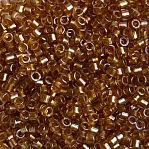 Delica Bead Lined Topaz AB