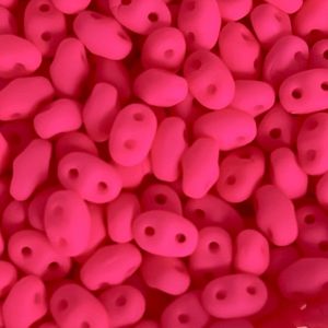 MiniDuo 4x2mm Alabaster Pink Neon x 10 grs