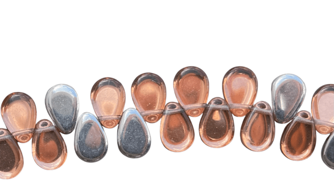 TearDrop 9x11mm Backlite Peach 30 bds/str