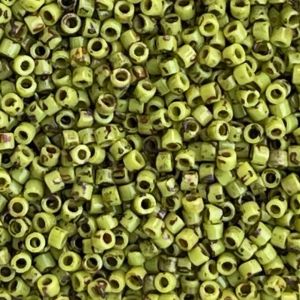 Delica Bead Picasso Chartreusse Matte