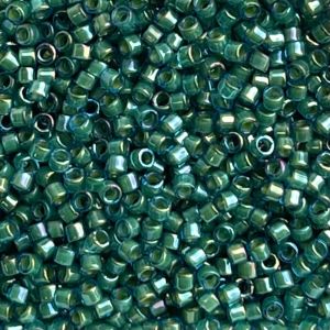 Delica Bead Fancy Lined Aqua Green