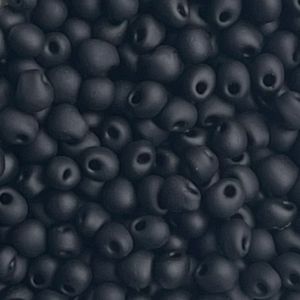 Drop Bead 3x4mm  Matte Black