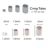 Crimp Tube Silver Tone 600PCS/BOX .8MM 1.3MM 1.5MM 2MM 150EA