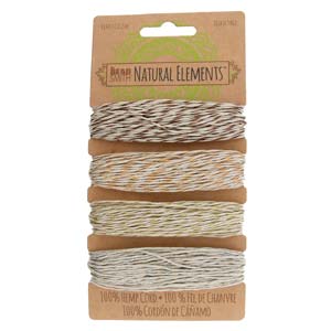 HEMP 4 Color Card .55MM Metallic Vintage 10 lb test