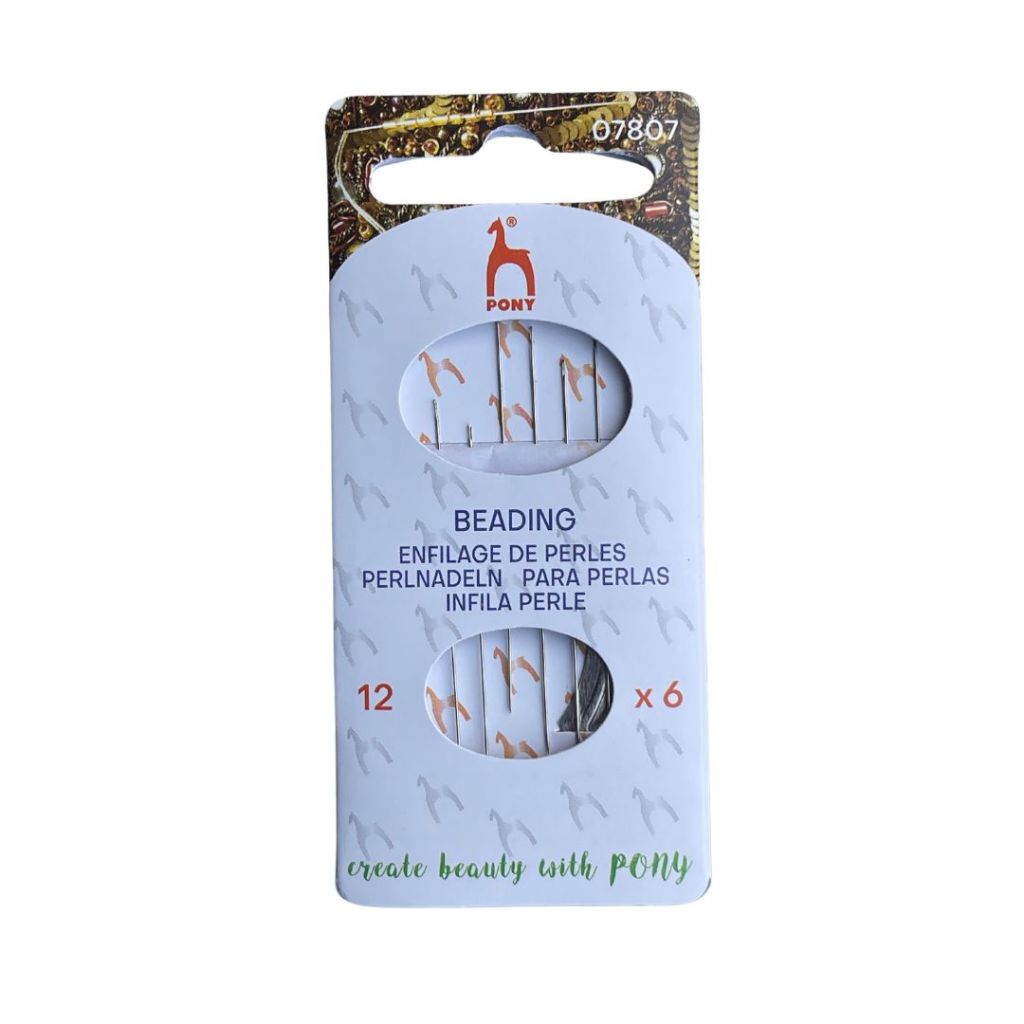 Agujas PONY #12 - Beading Needle Card x 6