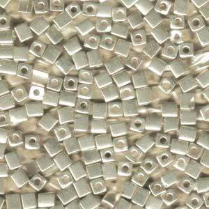 Square 4mm Metallic Silver