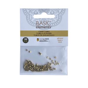 Tube Crimp 2x2mm Gold Plate – Card 100 und