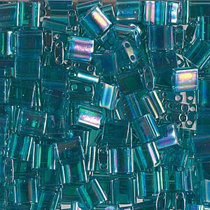 Tila Bead 5mm Transparent Teal AB