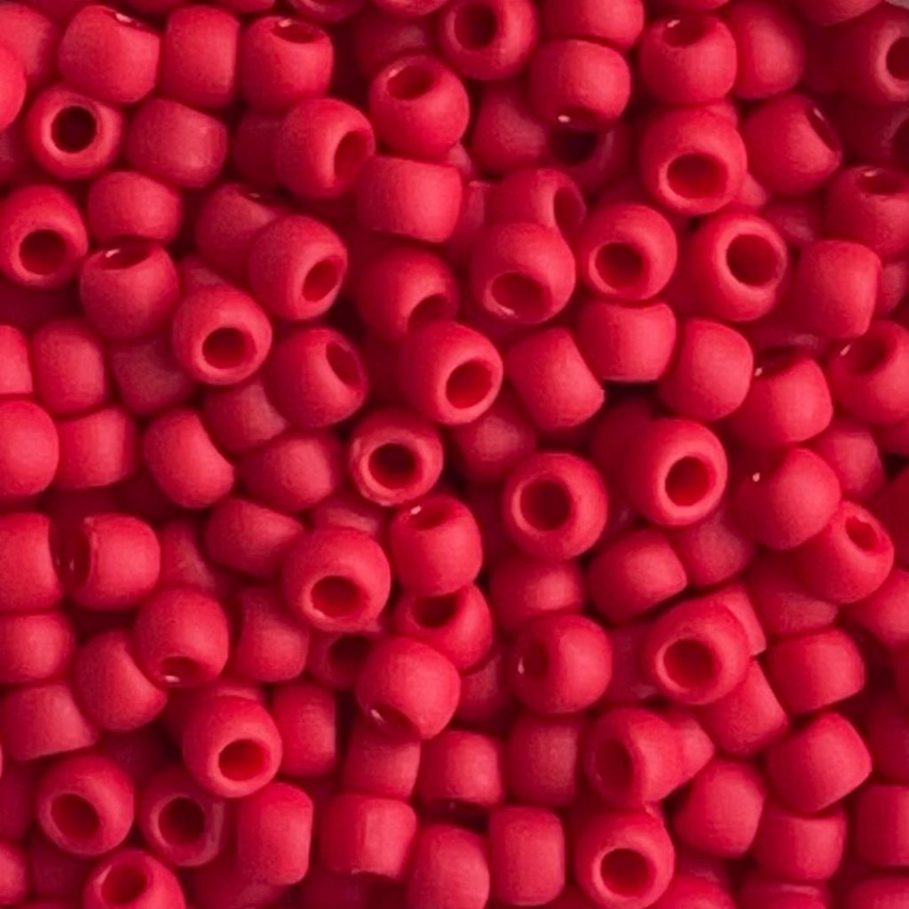 Round #8 Opaque-Frosted Pepper Red x 10 grs