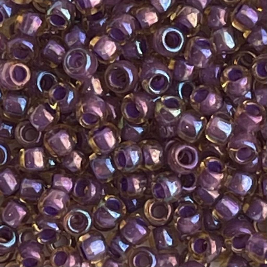 Round #8 Inside-Color Lt Topaz - Opaque Purple Lined
