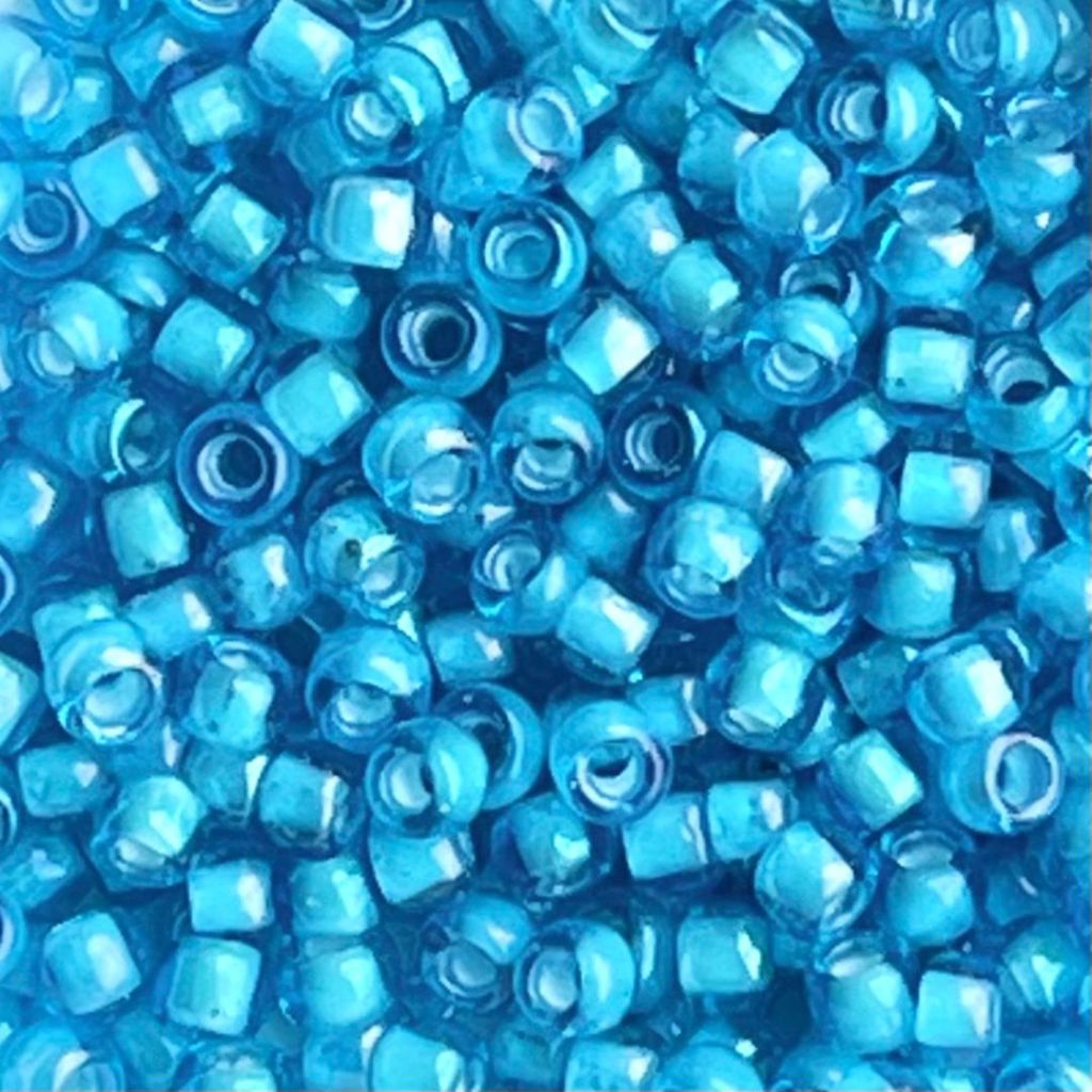Round #8 Inside Color Aqua White Lined