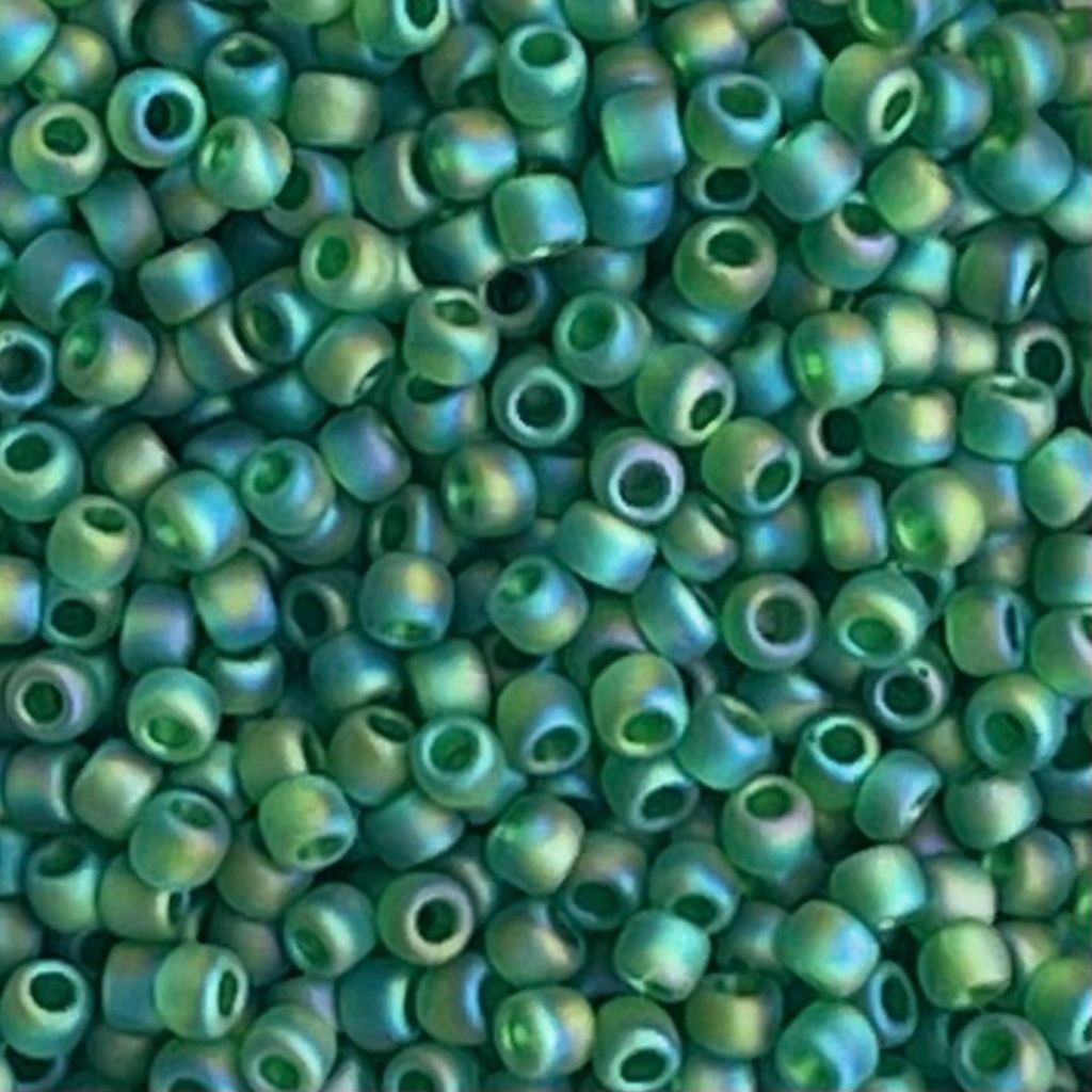 Round #11 Transparent - Rainbow  Frosted Grass Green x 10 grs