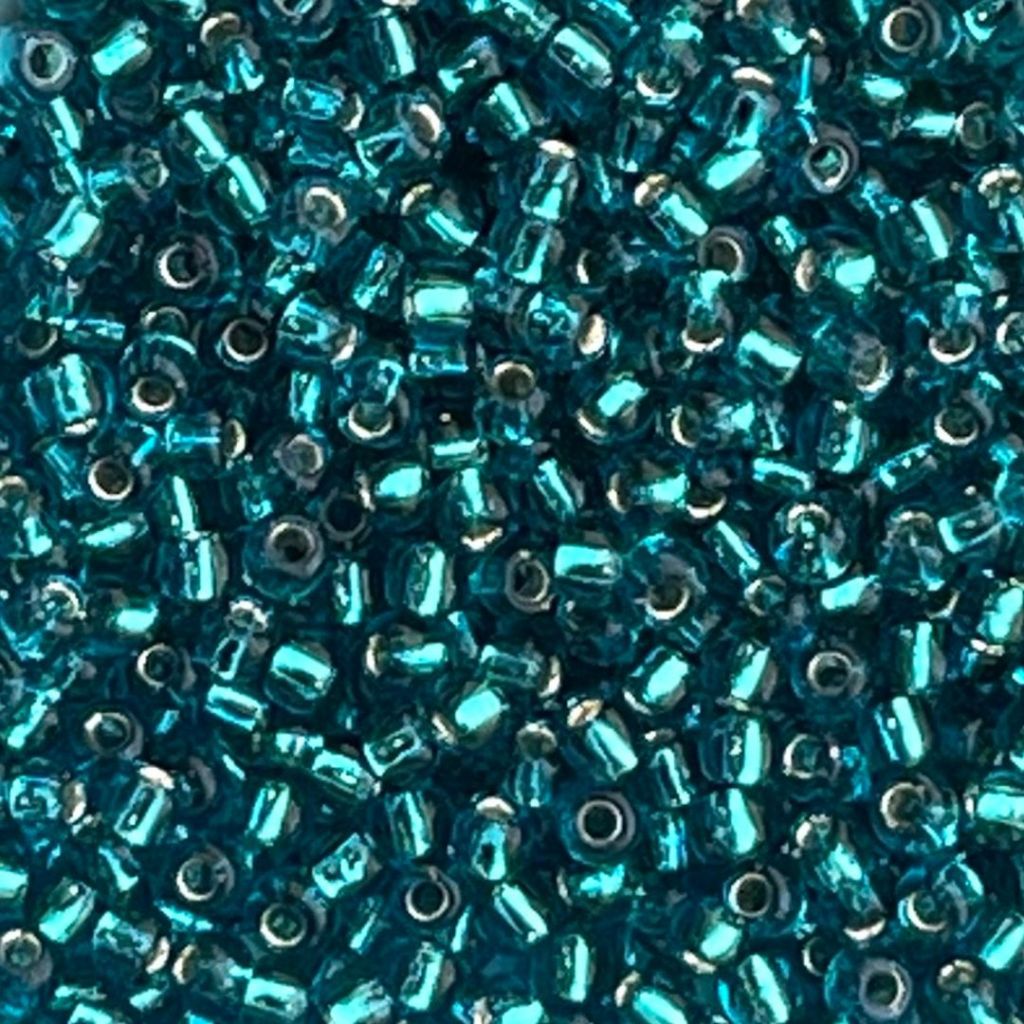 Round #11 Silver-Lined Aqua Teal