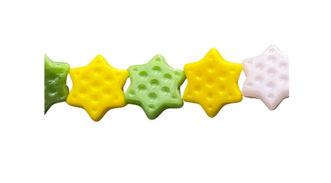 Mix Stars 14x12mm 25bds/str