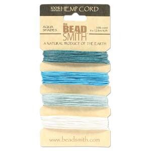 HEMP 4 Color Card .55MM Aqua Shades 10 lb test