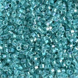 Delica Bead Lined Aqua Blue AB