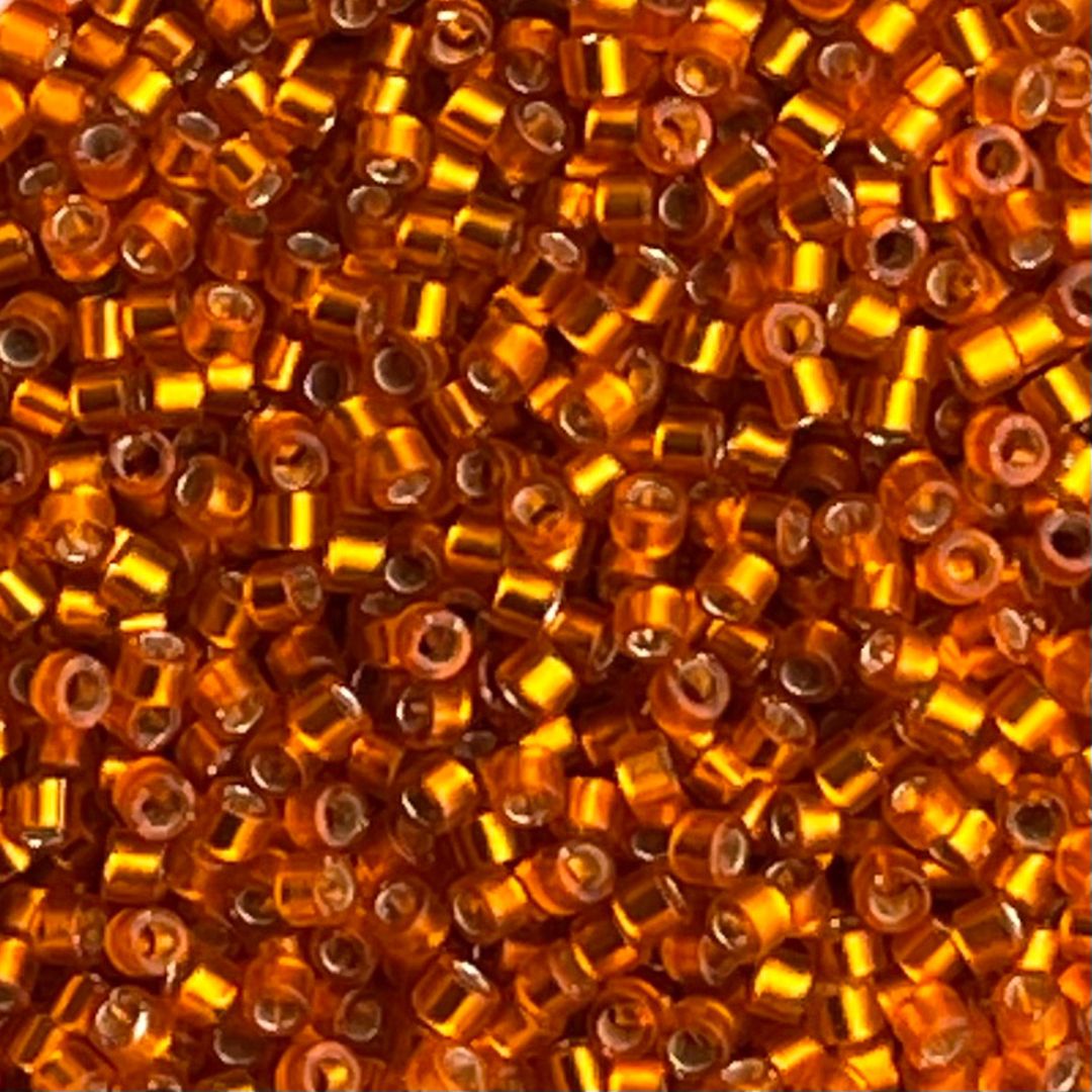 Delica Bead Dyed Semi Matte SilverLined Squash: imagen 1