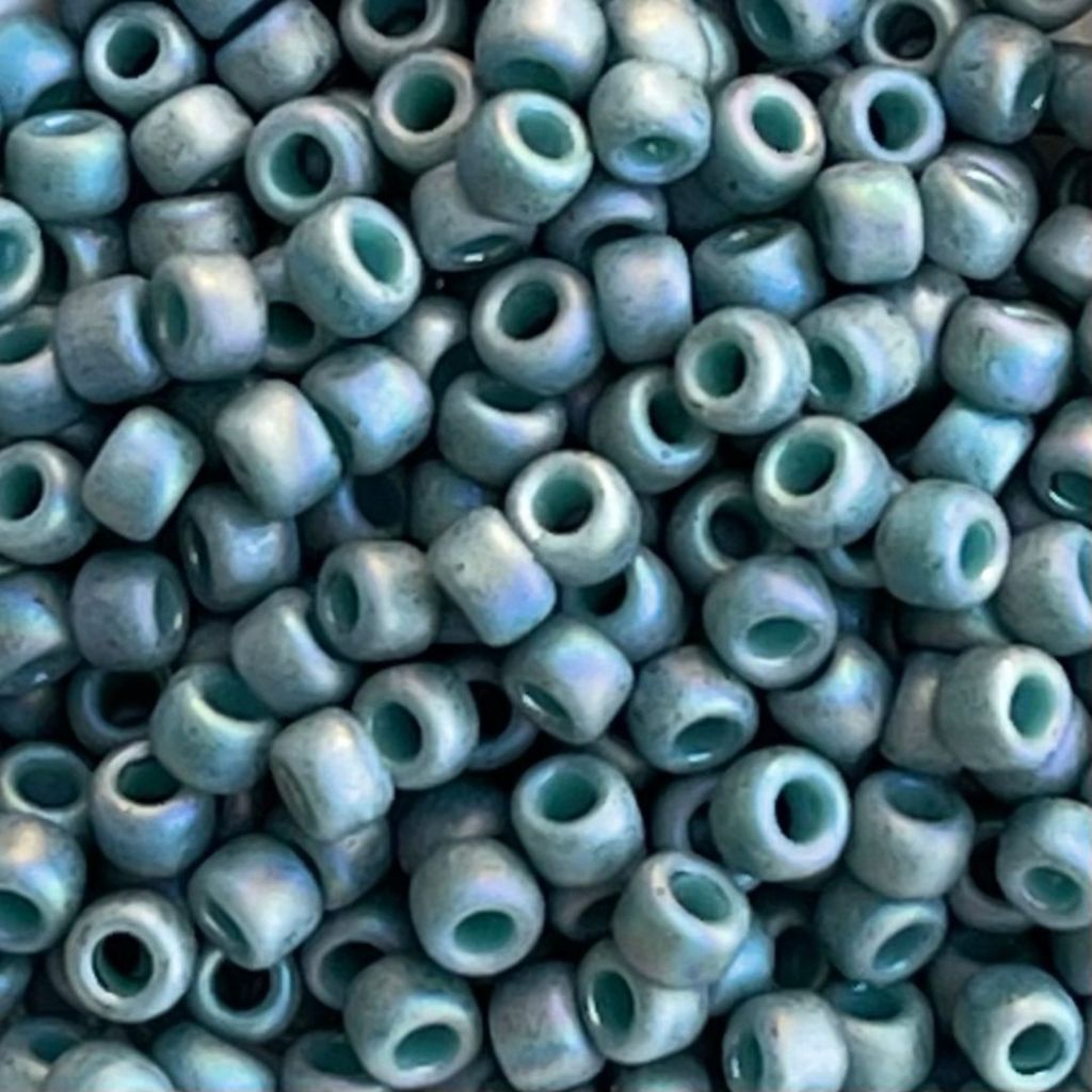Round #8 Semi Glazed Rainbow Rainbow Turquoise