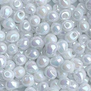 Drop 3.4mm Opaque White AB