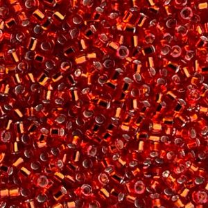 Delica Bead SilverLined Red/Orange