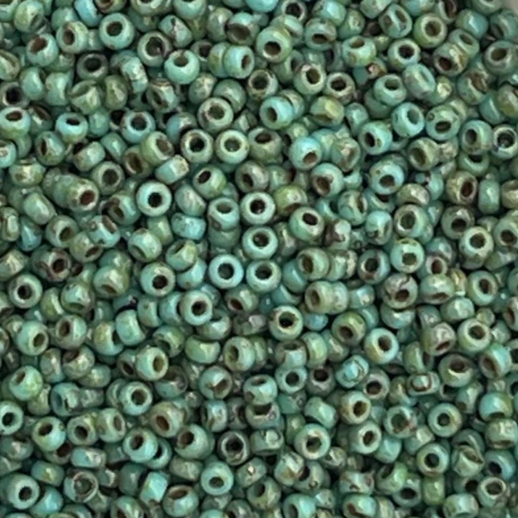 Rocalla Miyuki #15 Picasso Opaque Seafoam Green