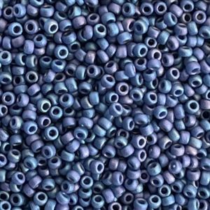 Rocalla Miyuki #15 Frost Opq Glaze Rainbow Nebula Blue