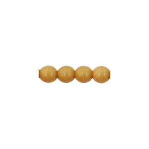 Round Bead 4mm Opaque Dk Beige 100bds/str