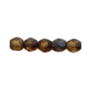 FirePolish 4mm Matte Crystal Picasso 50bds