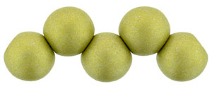 Top Hole Round 6mm Satin Metallic Chartreuse