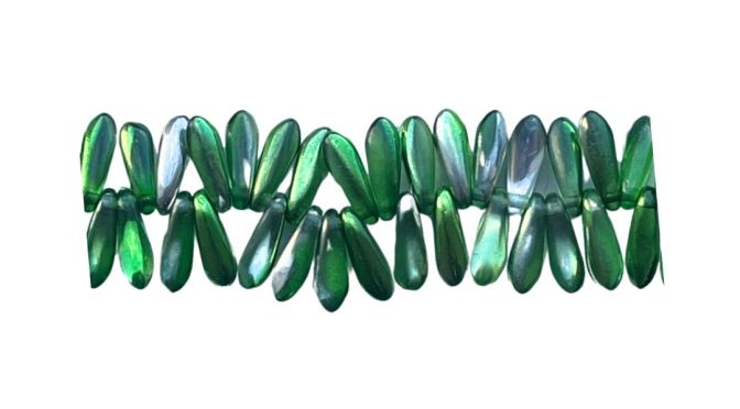 Dagger 10x3mm Coated Metallic  Green 100bds