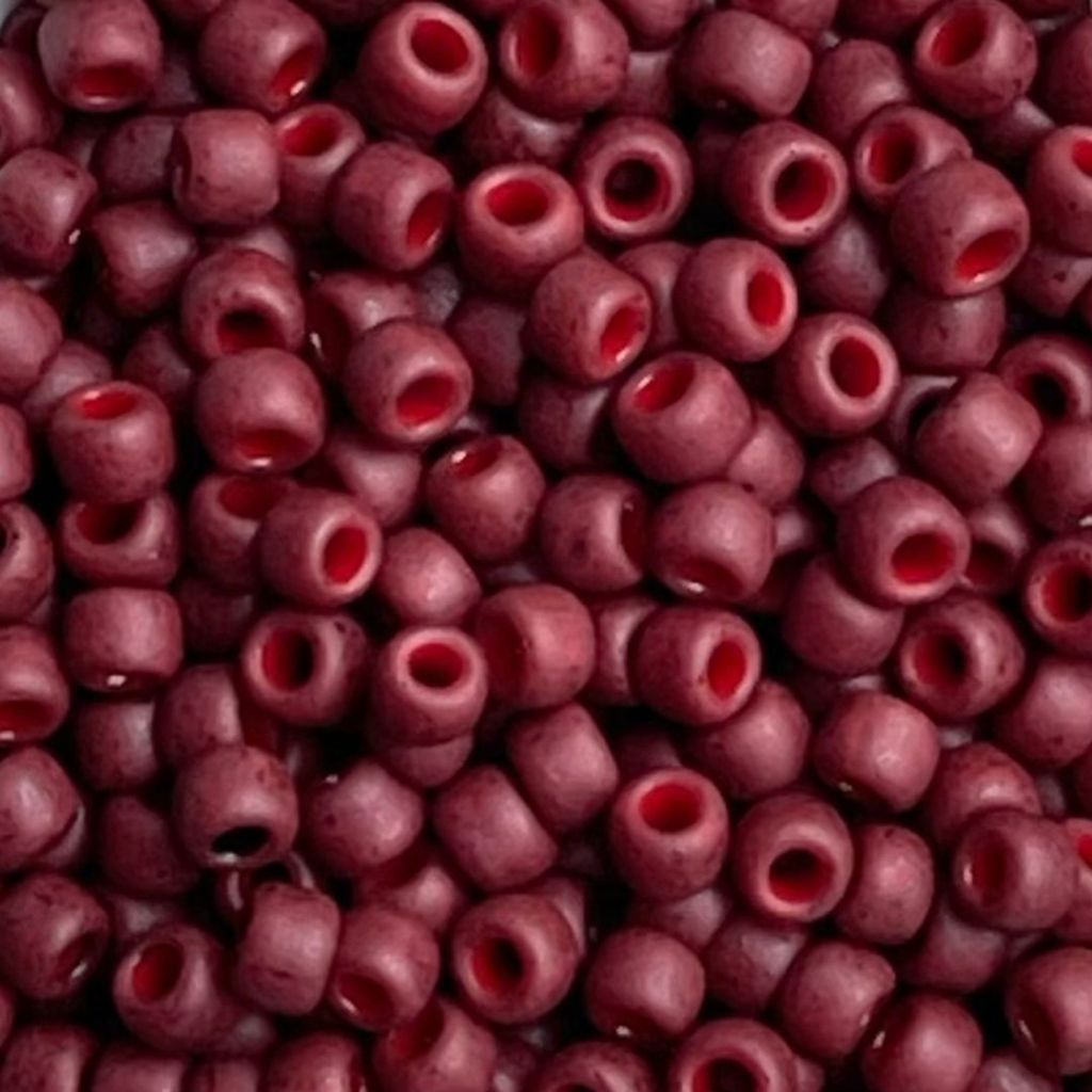 Round #8 Semi Glazed Dk Red
