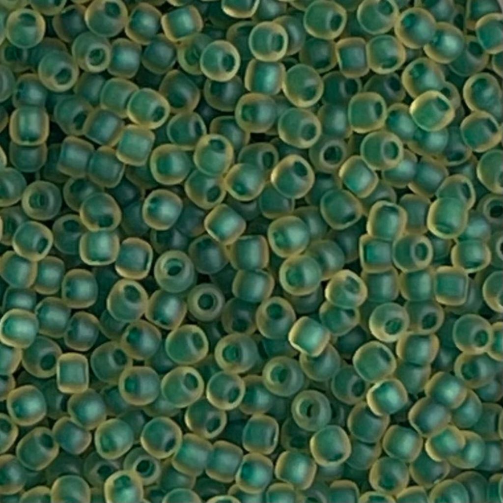 Round #11 Inside-Color Rainbow Frosted Jonquil Emerald Lined