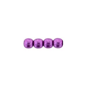 Round Bead 4mm Saturated Metallic Spring Crocus 100bds/str