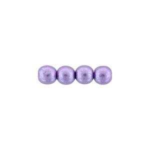 Round Bead 4mm Saturated Metallic Crocus Petal 100bds/str