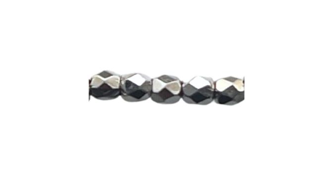 FirePolish 3mm Nickel Plate 50bds/str