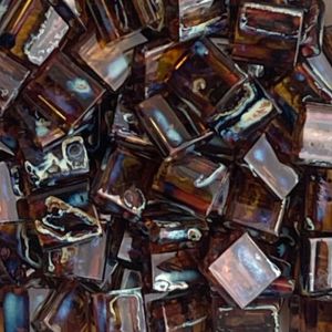 Tila Bead 5mm Picasso Dk Amber