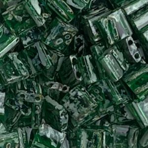 Tila Bead 5mm Picasso Transparente Green