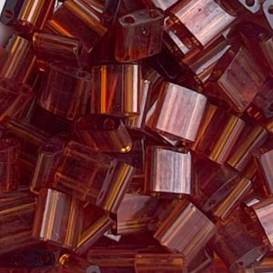 Tila Bead 5mm Transparent Dk Topaz