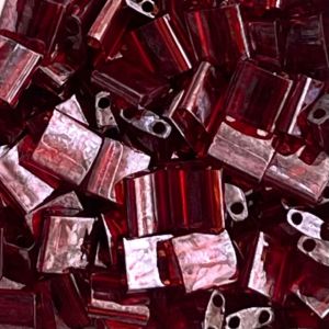 Tila Bead 5mm Garnet Gold Iris