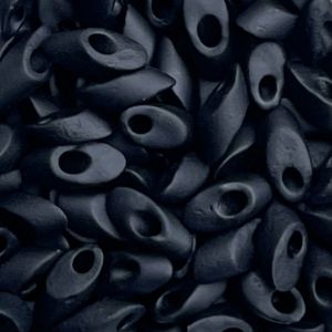 Long Magatama Matte Opaque Black