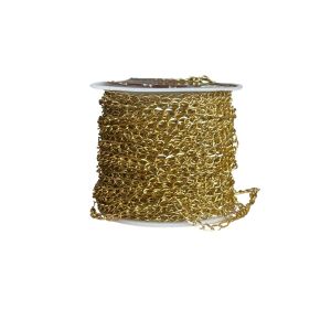 Cadena Acero Extensión Acero Gold x 1mt