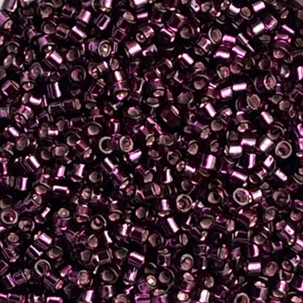 Delica Bead SilverLined Wine