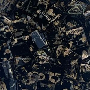 Tila Bead 5mm Picasso Smoky Black Matte