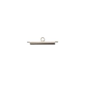 Terminal Tubo Con Conector Plateado 20MM