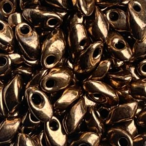 Long Magatama Bronze Opaque Metallic