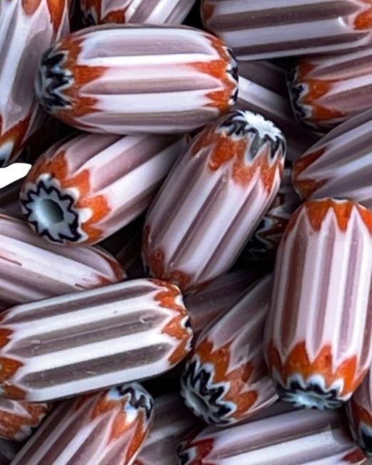 Chevron Bead Oval 12x6mm