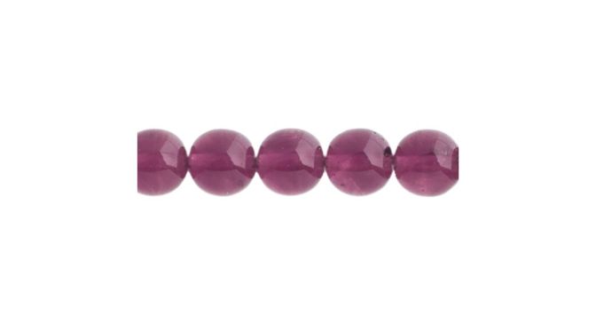 Round Bead 8mm Transparent Amethyst 25bds